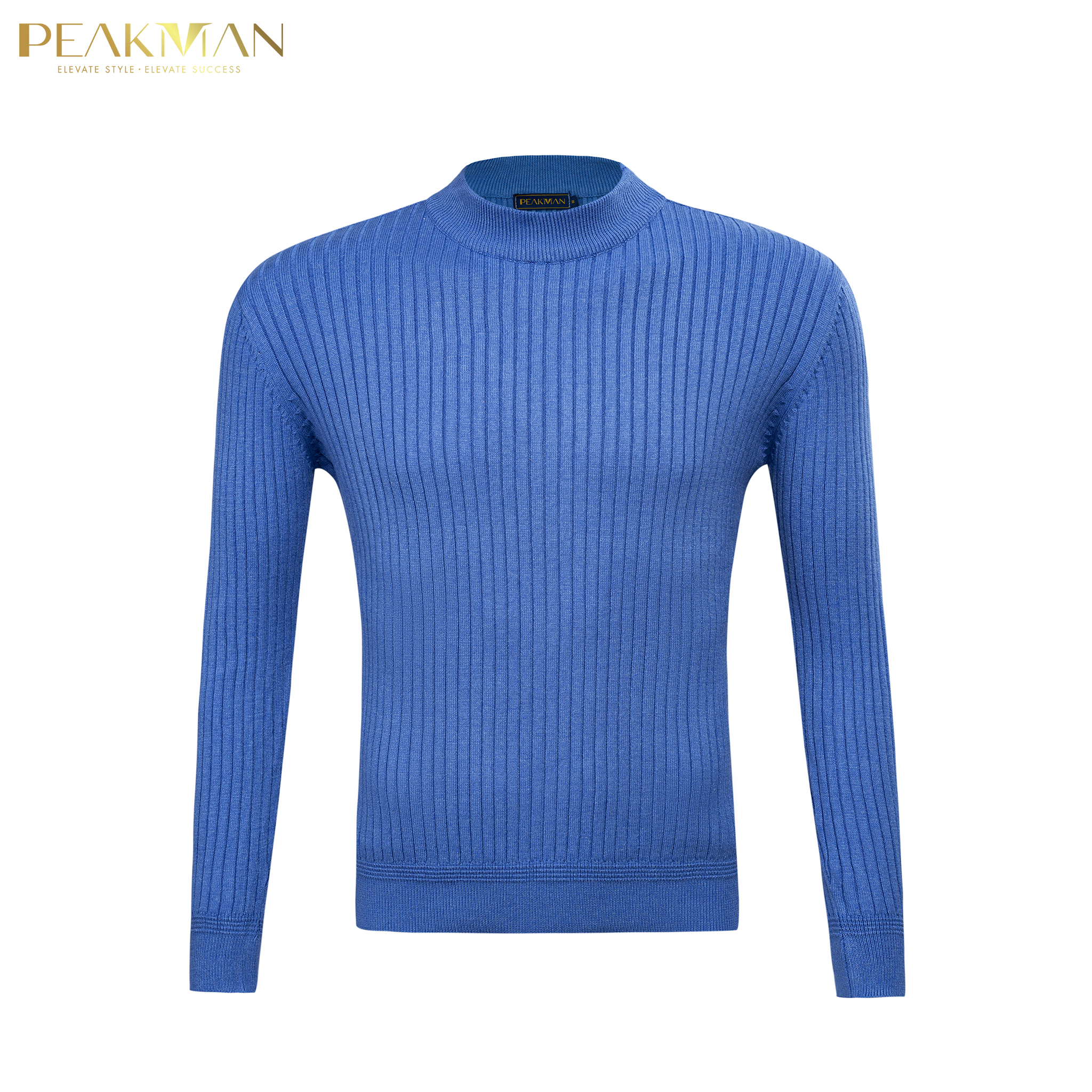 Áo len xanh dương cổ tròn 3p- LB4001